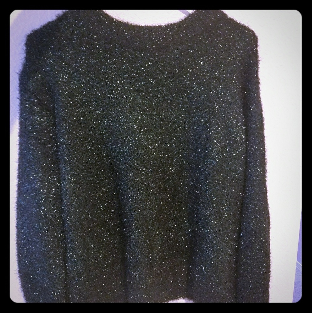 H&M green sparkly sweater